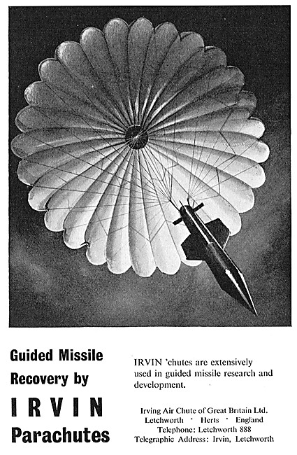 Irvin Guided Missile Recovery Parachutes                         