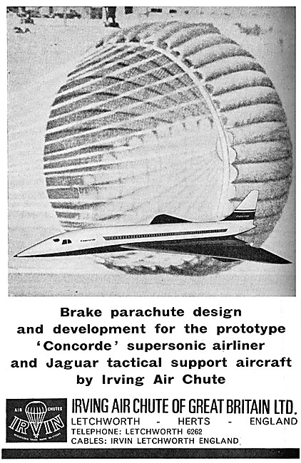 Irving Brake Parachutes For Jaguar & Concorde                    