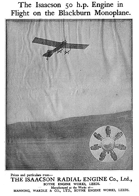 The Isaacson 50 HP Radial On A Blackburn Monoplane               