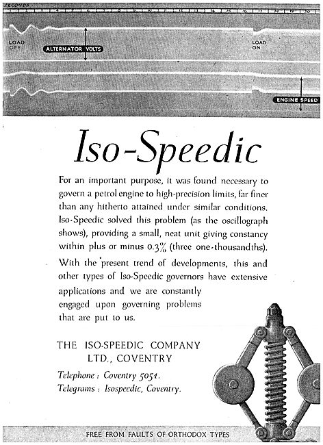  Iso-Speedic Speed Governing & Control Units                     