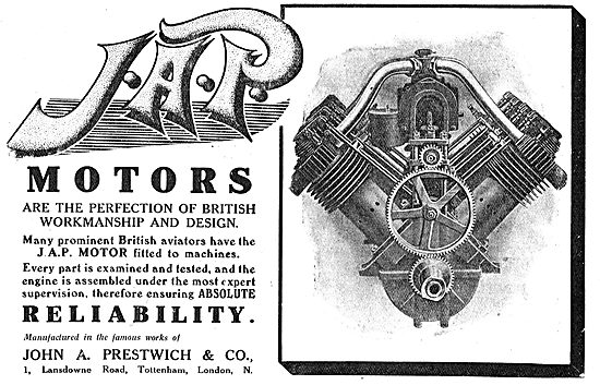 JAP Aero Engines Are Used By Many Prominent Aviators             