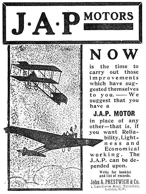 JAP Aeroplane Engines - John A.Prestwich                         