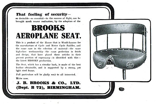 Brooks Aeroplane Seats For That Feeling Of Secuirty              