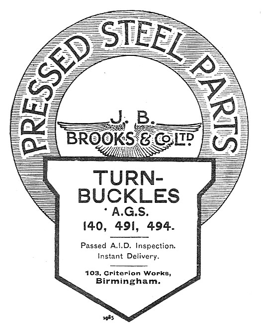 J.B.Brooks. Pressed Steel Parts.                                 