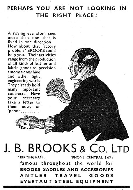 J.B.Brooks & Co Leatherwork - Leather Goods 1941 Advert          