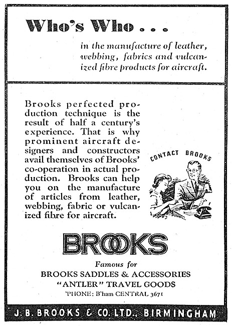 Brooks Leather & Vulcanized Fibre Products                       