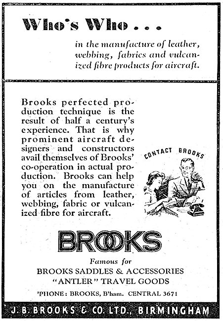 J.B.Brooks Aviation Leathers & Fabrics                           