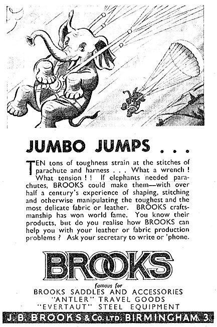 J.B.Brooks Aviation Leatherwork & Fabrics. Light Engineering Work
