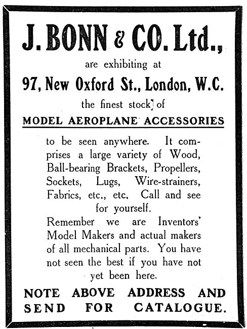 J.Bonn & Co. Prototypers, Model Makers & Aeroplane Accessories   