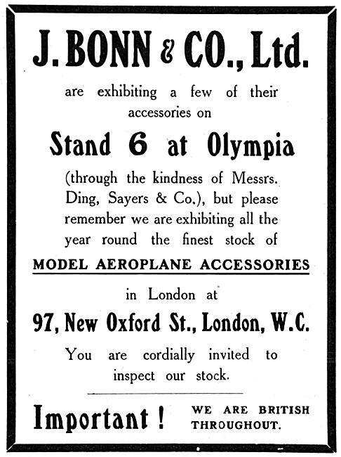 J.Bonn & Co. Prototypers, Model Makers & Aeroplane Accessories   