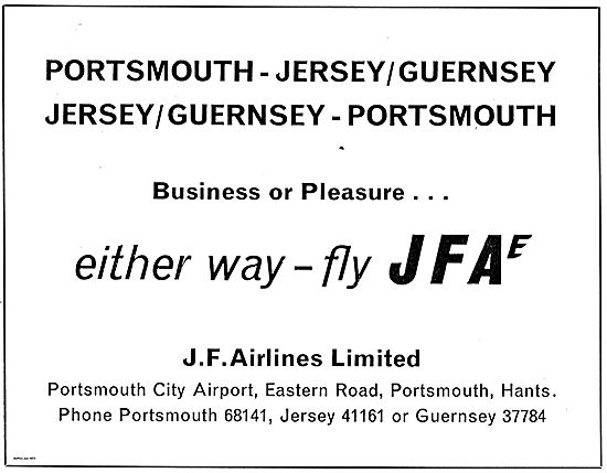 Business Or Pleasure - Either Way Fly JFA Portsmoith To Jersey.  