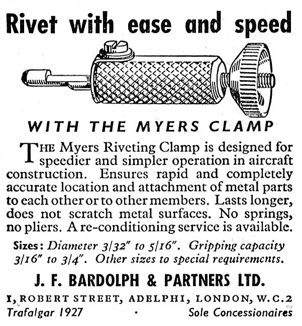 J.F.Bardolph - Myers Riveting Clamp                              