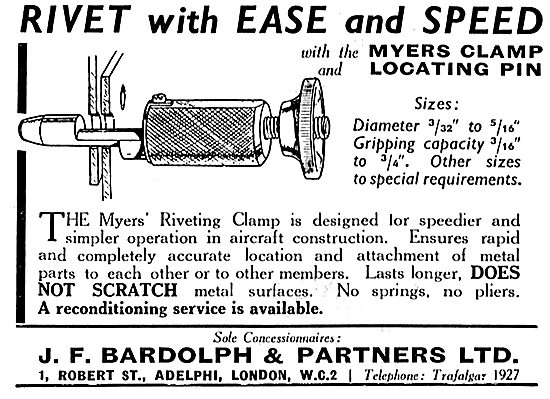 J.F. Bardolph - Myers Riveting Locating Pin Clamp                