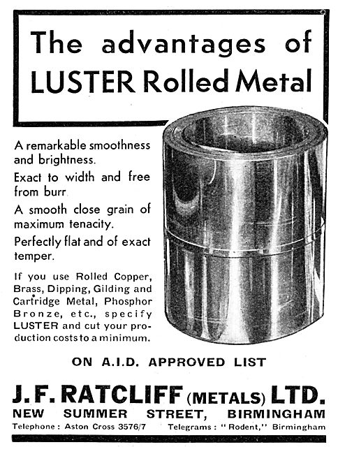 J.F.Ratcliff LUSTER Rolled Metals                                