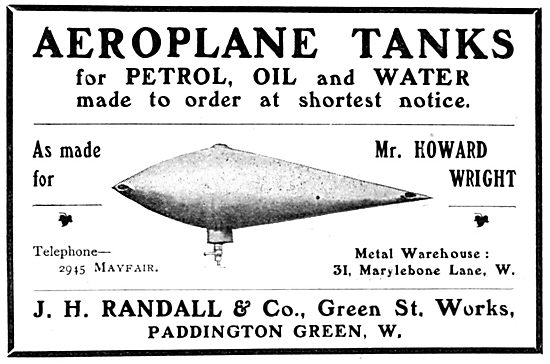 J H Randall & Co. Fuel & Oil Tanks                               