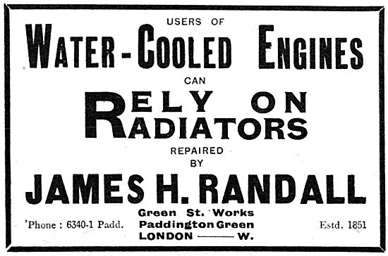 J H Randall & Co - Sheet Metal Work. Radiators & Fuel Tanks      