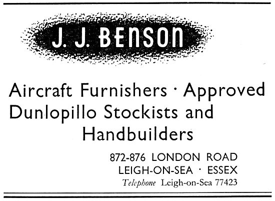 J.J.Benson Aircraft Interior Furnishing, Southend Airport        