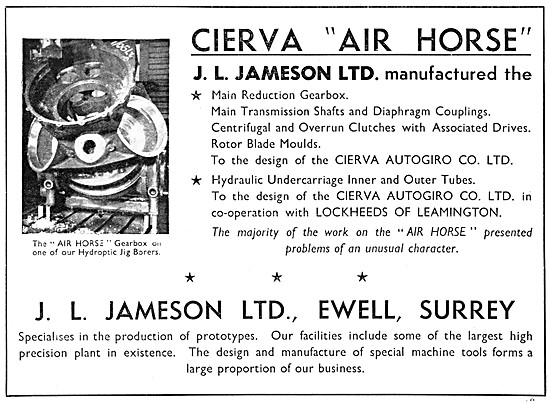 J.L.Jameson. Jigs,Tools,Machine Tools & Gauges                   