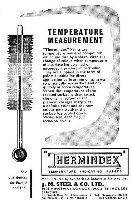 J.M.Steel - Thermindex Temperature Indicating Paints             