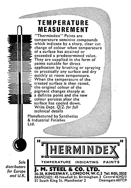 J.M.Steel - Thermindex Temperature Indicating Paints             