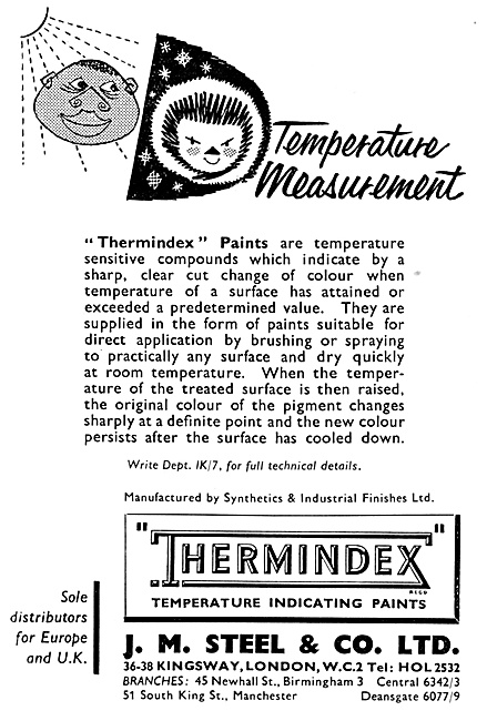 J.M.Steel - Thermindex Temperature Indicating Paints             