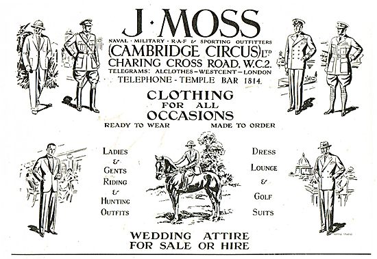 J.Moss - Naval, Military & RAF Outfitters. Gents Hunting Outfits 