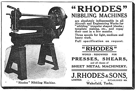 J.Rhodes Nibbling Machines, Presses & Shears                     