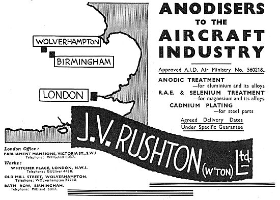 J.V. Rushton Anodising & Chromating.                             