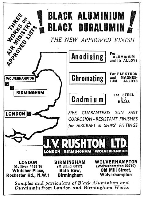 J.V. Rushton Anodising & Chromating.                             