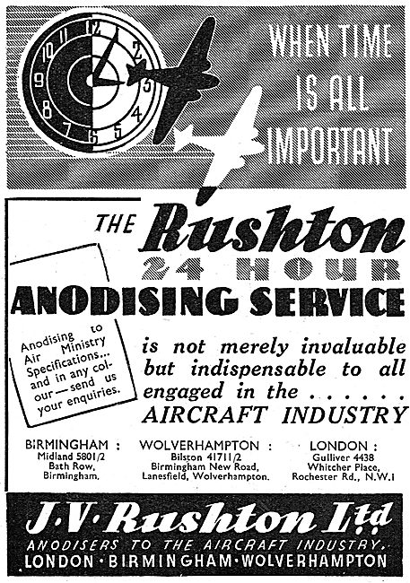 J.V. Rushton Anodising & Chromating.                             