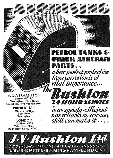 J.V. Rushton Anodising & Chromating.                             