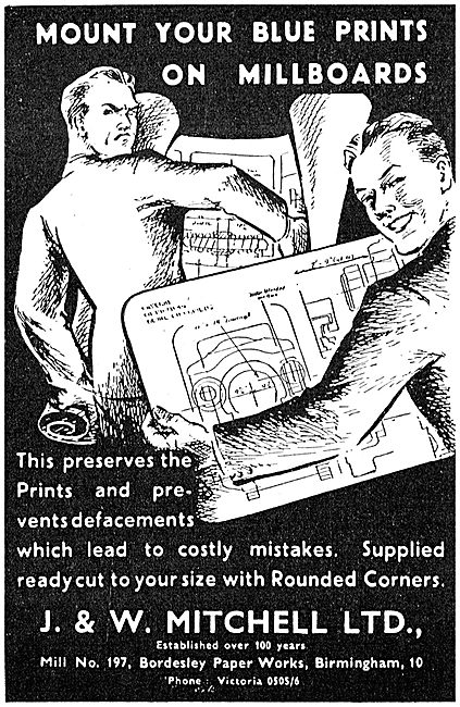 J.& W.Mitchell - Blue Print Millboards 1943                      