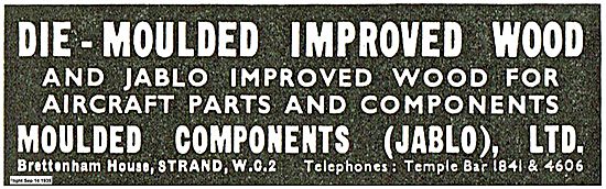 Jablo Die-Moulded Improved Wood For Aircraft Parts.              