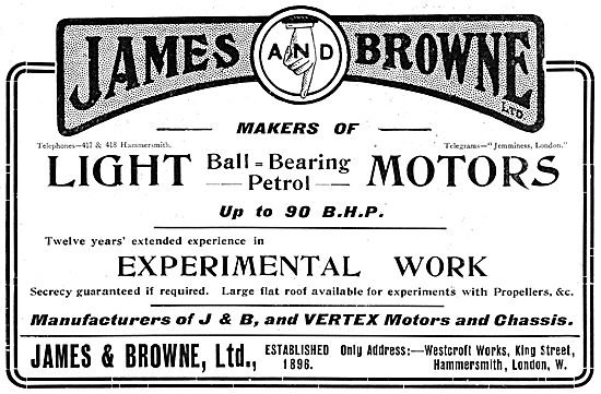 James & Browne Aircraft Engines                                  