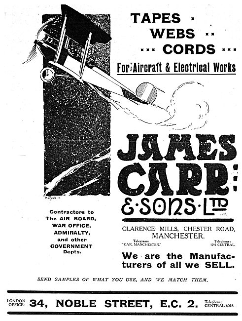 James Carr & Sons - Tapes, Webs & Cords                          