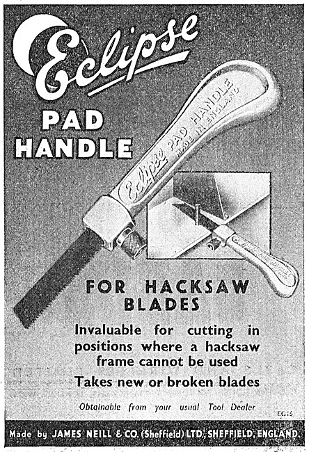 Eclipse Pad Handles For Hacksaw Blades                           