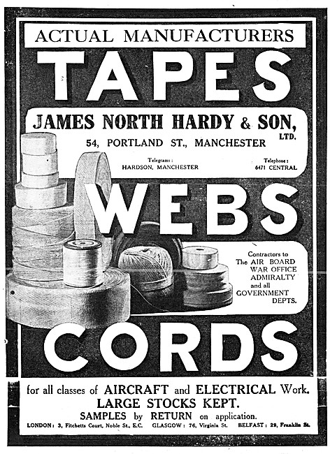 James North Hardy  Aircraft Tapes & Cords                        