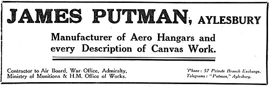 James Putman - Aero Hangars & Canvas Work                        