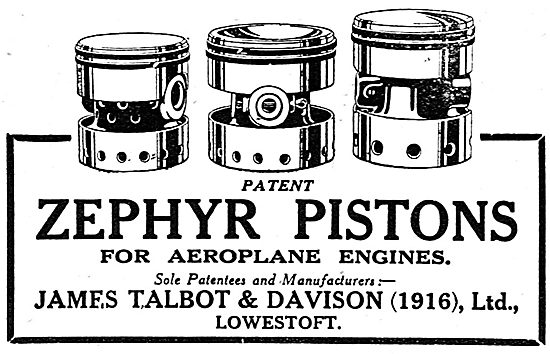 James Talbot & Davison - Lowestoft. Zephyr Pistons               