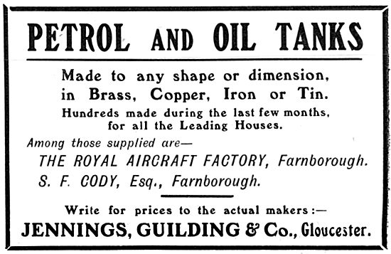 Jennings, Guilding & Company. Petrol & Oil Tanks                 