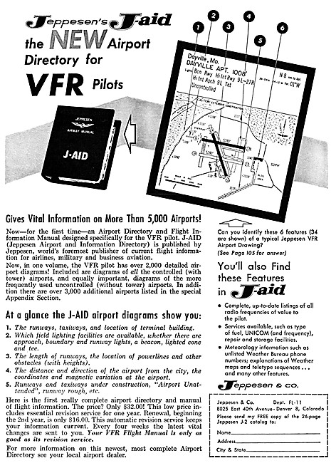 Jeppesen J-Aid Airport Directory For VFR Pilots                  
