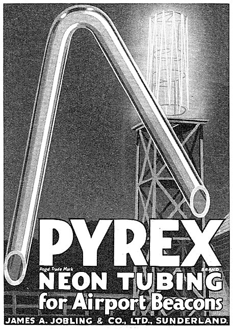 Jobling Pyrex Neon Tubing For Airport Beacons 1937               