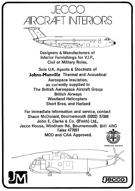 John E.Clarke & Co. JECCO Aircraft Interiors                     