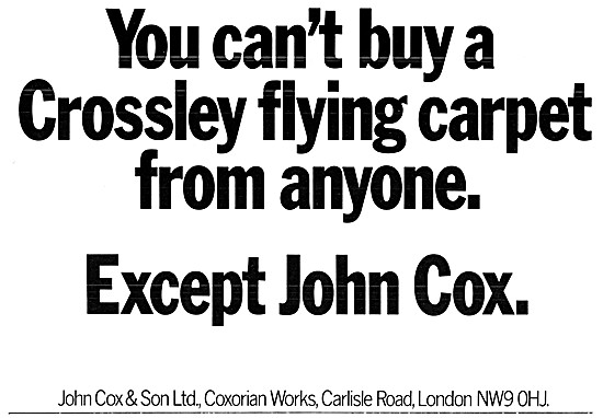 John Cox - Textiles: Crossley Aircraft Carpeting                 
