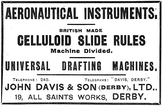 John Davis & Son. Aeronautical Instruments, Drafting Machines    