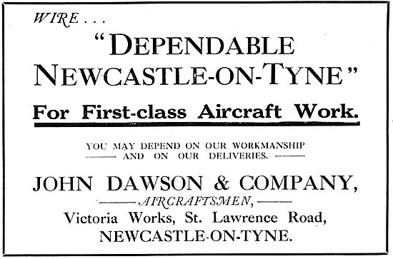 John Dawson & Company. Newcastle . Aeronautical Engineers        