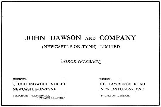 John Dawson & Company. Aircraftsmen 1917                         