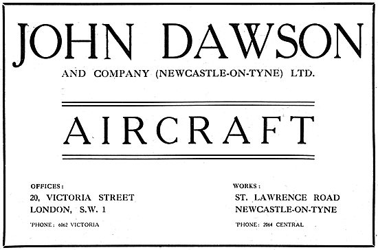John Dawson & Company. Victoria Works. St Lawrence Rd. Newcastle 
