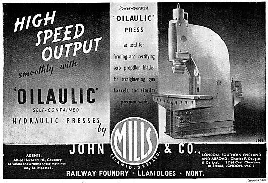 John Mills Machine Tools. Oilaulic Hydraulic Press               