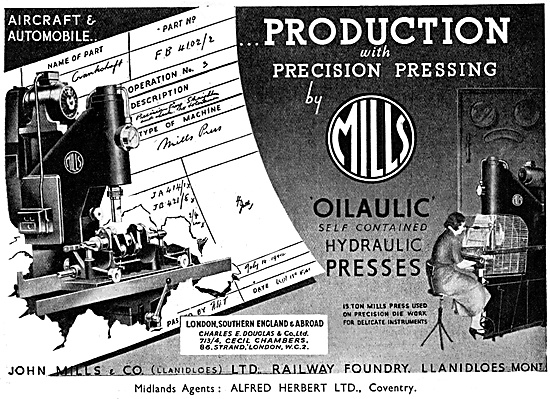 John Mills & Co. Engineering Machinery. Precision Presses        